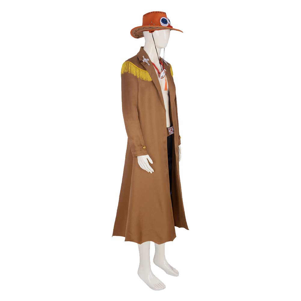 Free Shipping For_ne Piece Anime Portgas D. Ace Brown Outfit Party Carnival Halloween Cosplay Costume