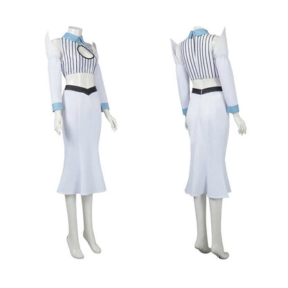 Free Shipping For_rihime Inoue Women White Dress Set Party Carnival Halloween Cosplay Costume