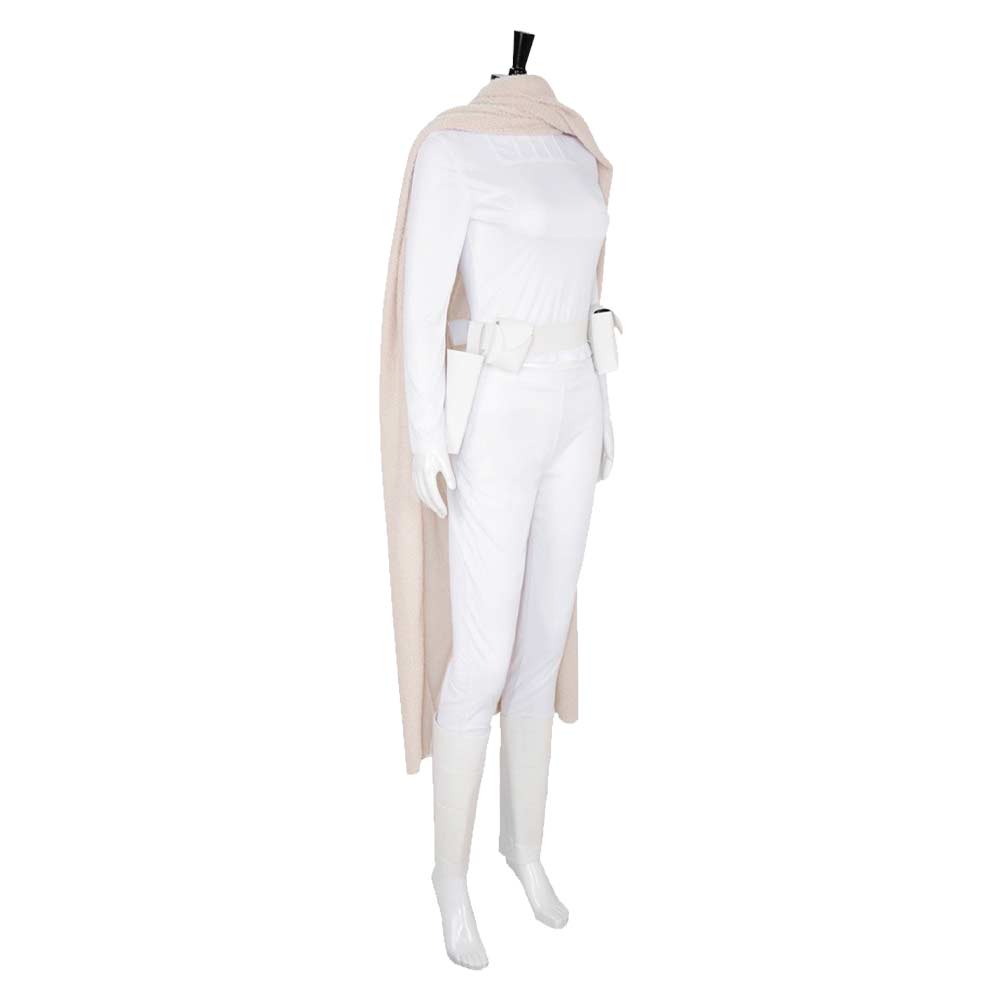 Free Shipping For_adme Amidala Women White Outfit With Cloak Party Carnival Halloween Cosplay Costume