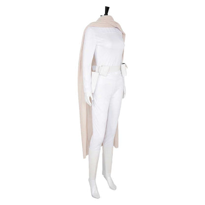 Free Shipping For_adme Amidala Women White Outfit With Cloak Party Carnival Halloween Cosplay Costume