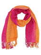 Pleated Two-Tone Light Scarf Shawl