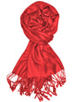 Solid Color Pashmina Scarf Wrap With Fringe