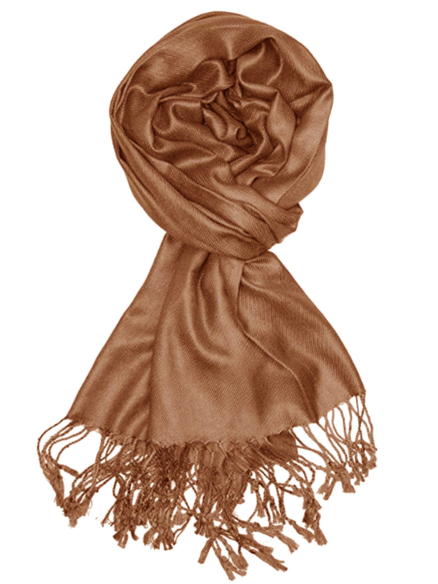 Solid Color Pashmina Scarf Wrap With Fringe