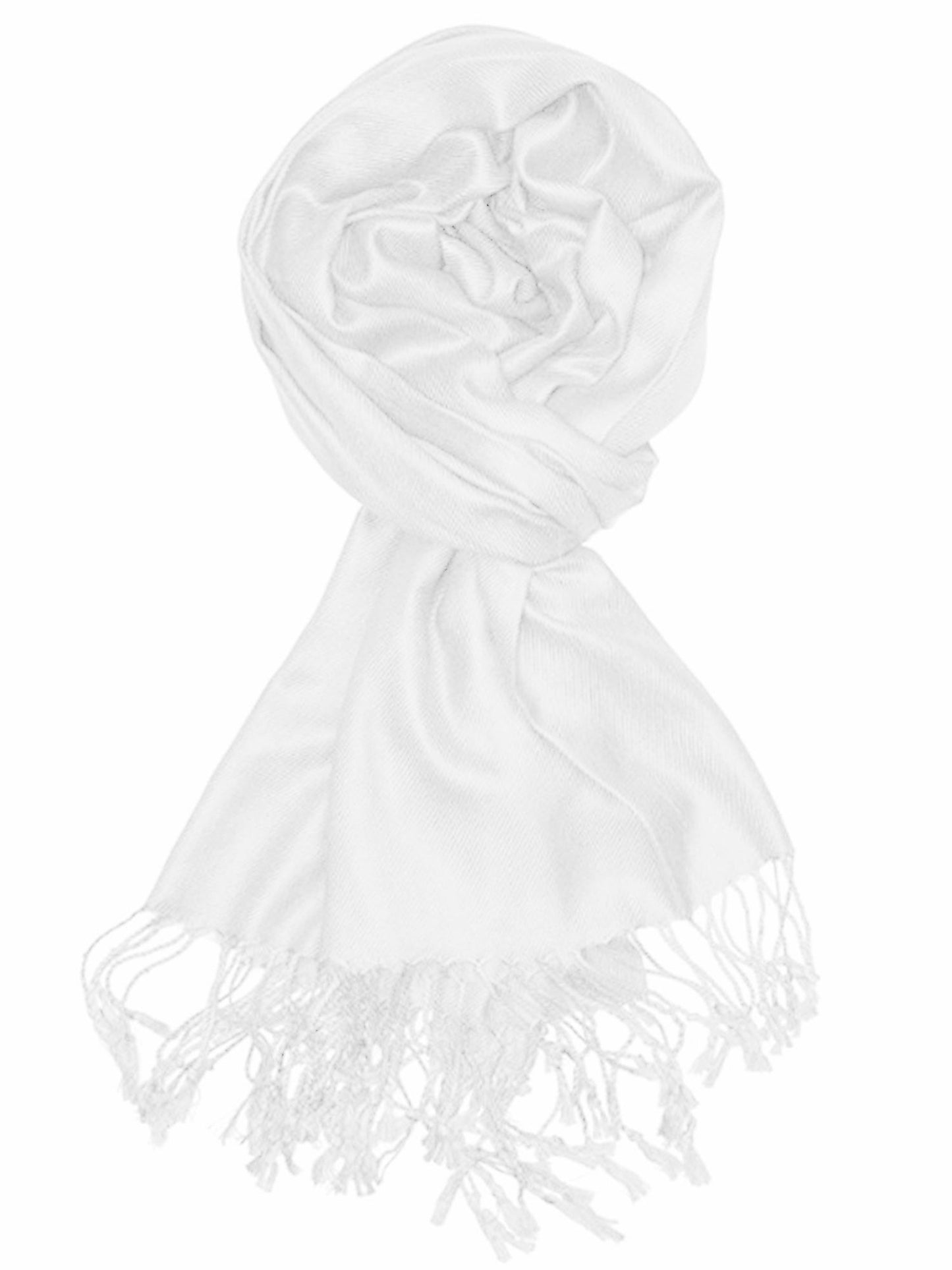 Solid Color Pashmina Scarf Wrap With Fringe