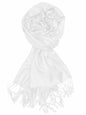 Solid Color Pashmina Scarf Wrap With Fringe