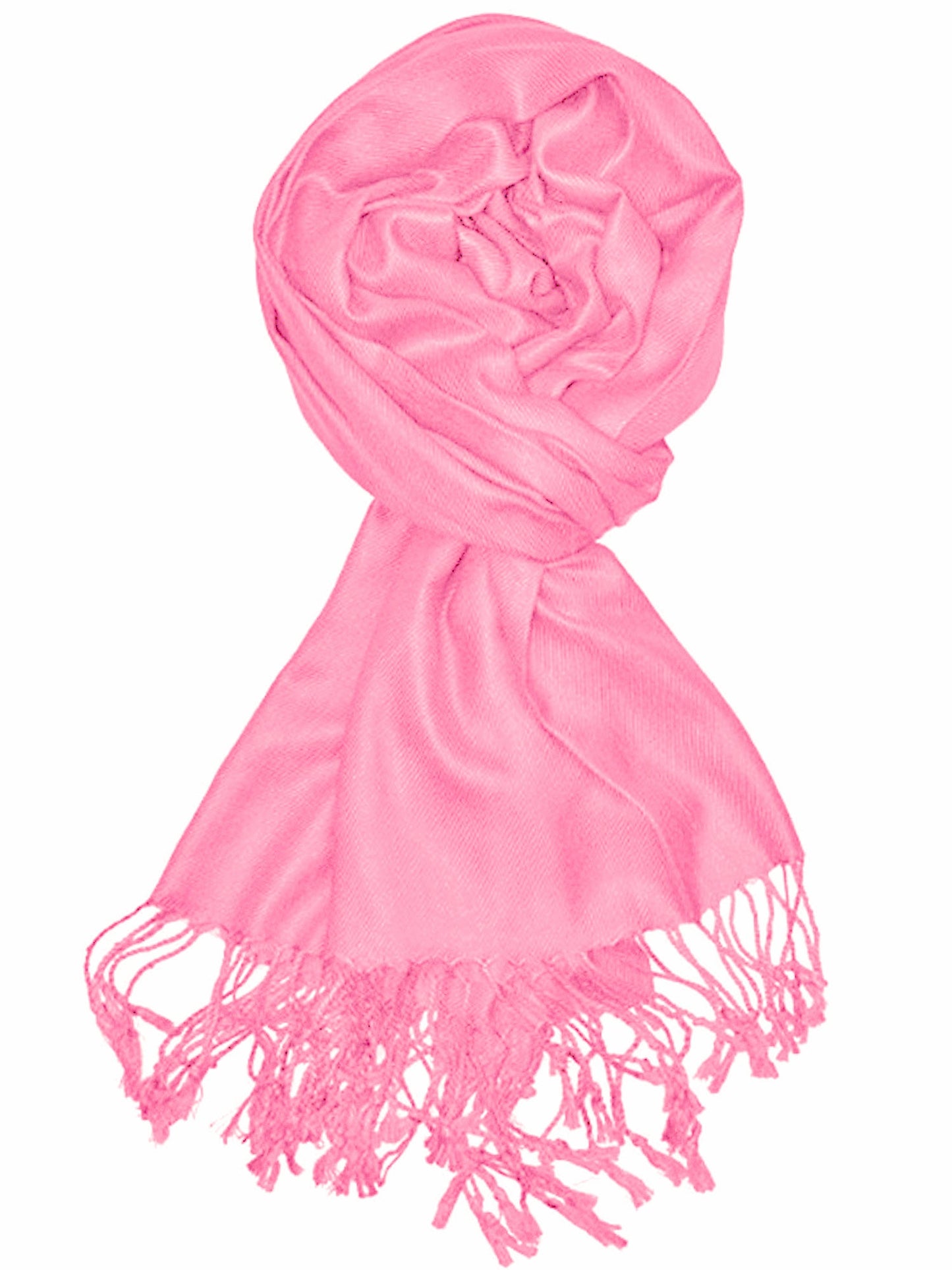 Solid Color Pashmina Scarf Wrap With Fringe