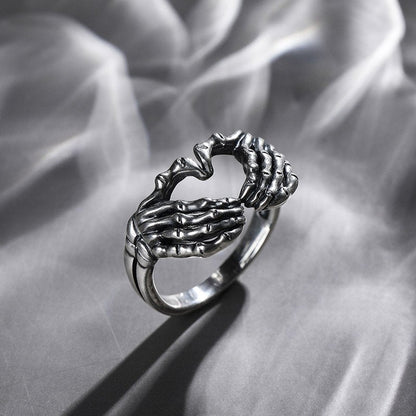 Love and Death Metal Signet Ring