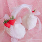 Free Shipping For Hivava Kawaii Cottagecore Strawberry Kitten Ear Muffs Accessory