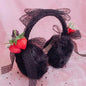 Free Shipping For Hivava Kawaii Cottagecore Strawberry Kitten Ear Muffs Accessory