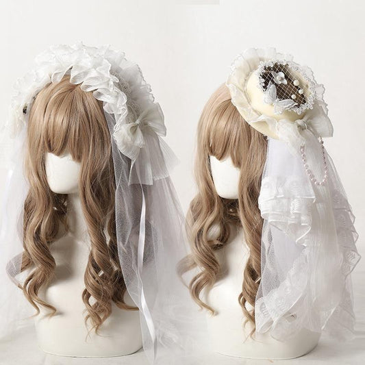 Free Shipping For Hivava Bakery Angel Cottagecore Fairycore Mini Hat and Hair Accessories Set