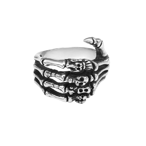 Gothic Skeletal Metal Ring