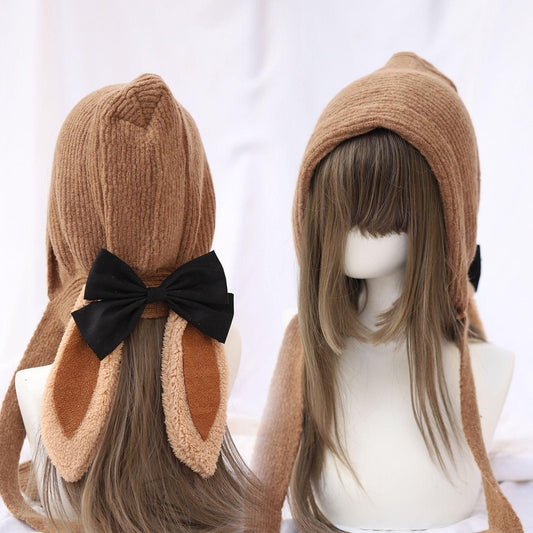 Free Shipping For Hivava Lil Lapin Bow Bunny Fairycore Cottagecore Warm Hat