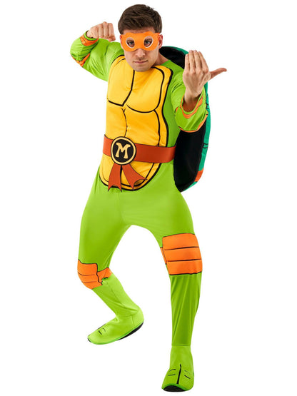 Free Shipping For Teenage Mutant Ninja Turtles Deluxe Michelangelo Adult Costume