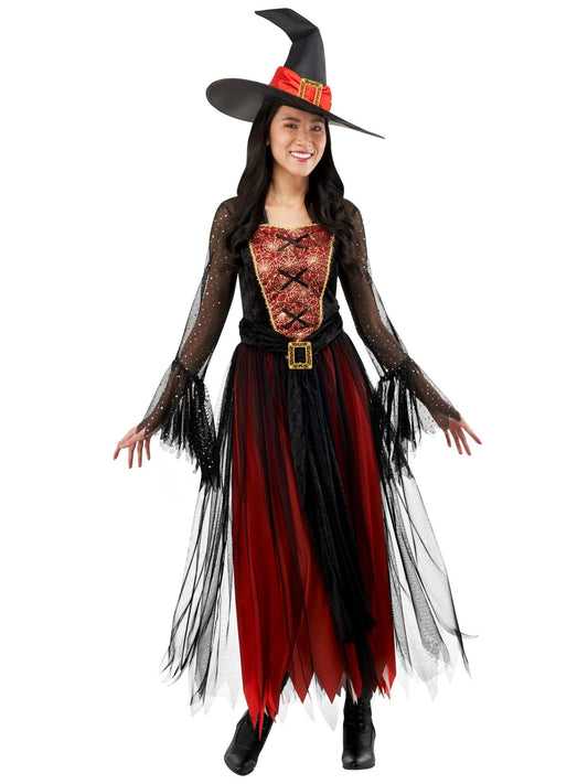 Free Shipping For Women's Black and Orange Enchanted Witch Costume