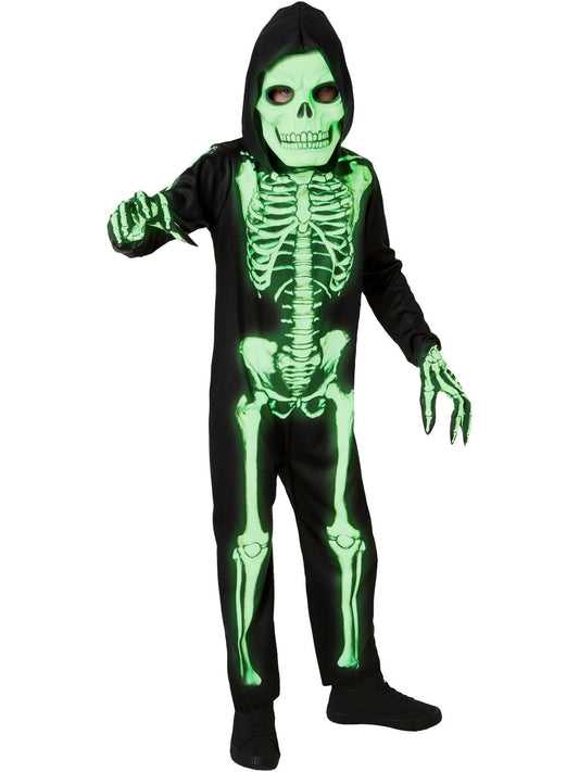 Free Shipping For Glow in the Dark Skeleton Kids Costume