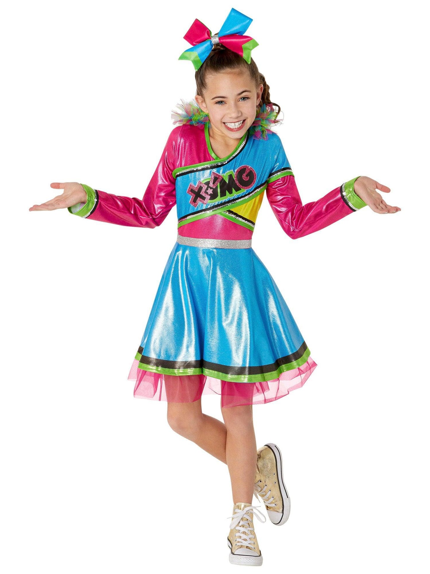 Free Shipping For JoJo Siwa XOMG POP! Cheerleader Dress Kids Costume