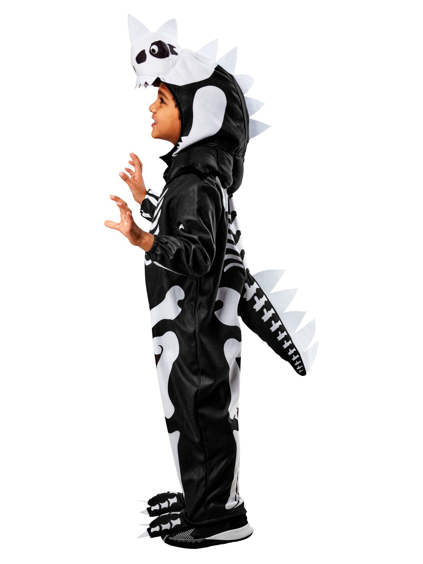 Free Shipping For Boys' Skelesaurus Rex Glow in the Dark Costume with Sound for Toddlers