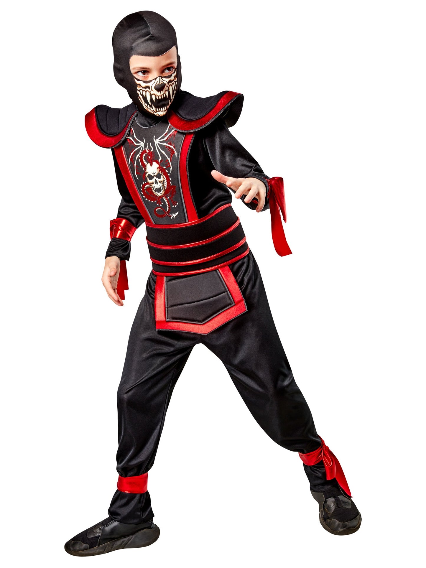 Free Shipping For Boys' Glow in the Dark Ninja Warrior Costume