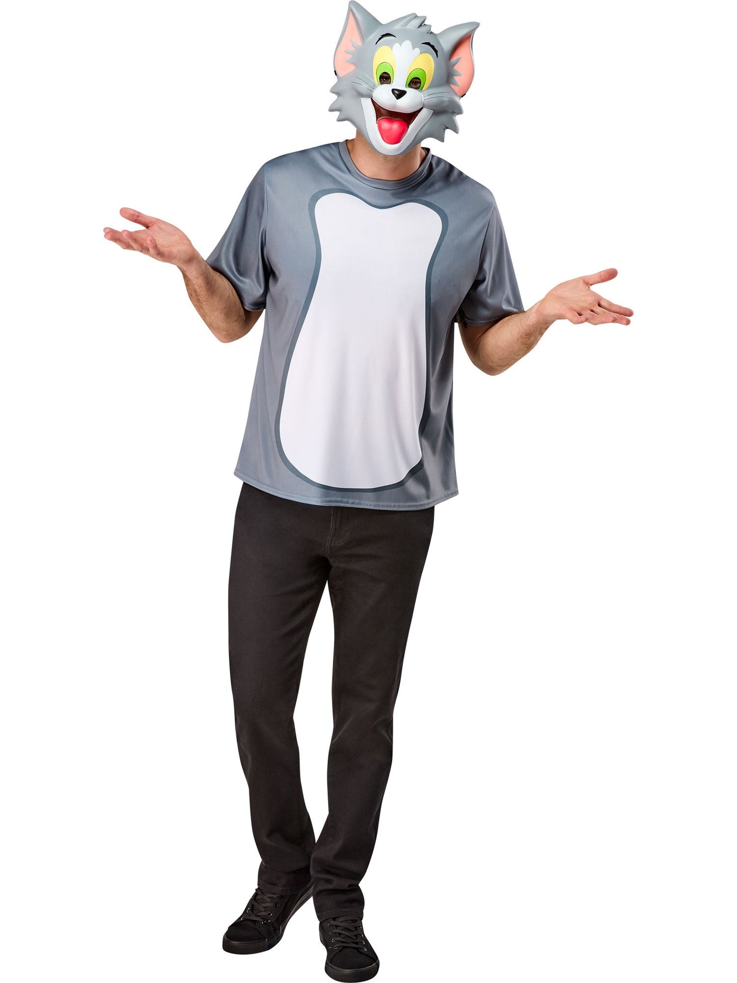 Free Shipping For Men's Tom and Jerry Ben Cooper Tom T-Shirt and Half Mask