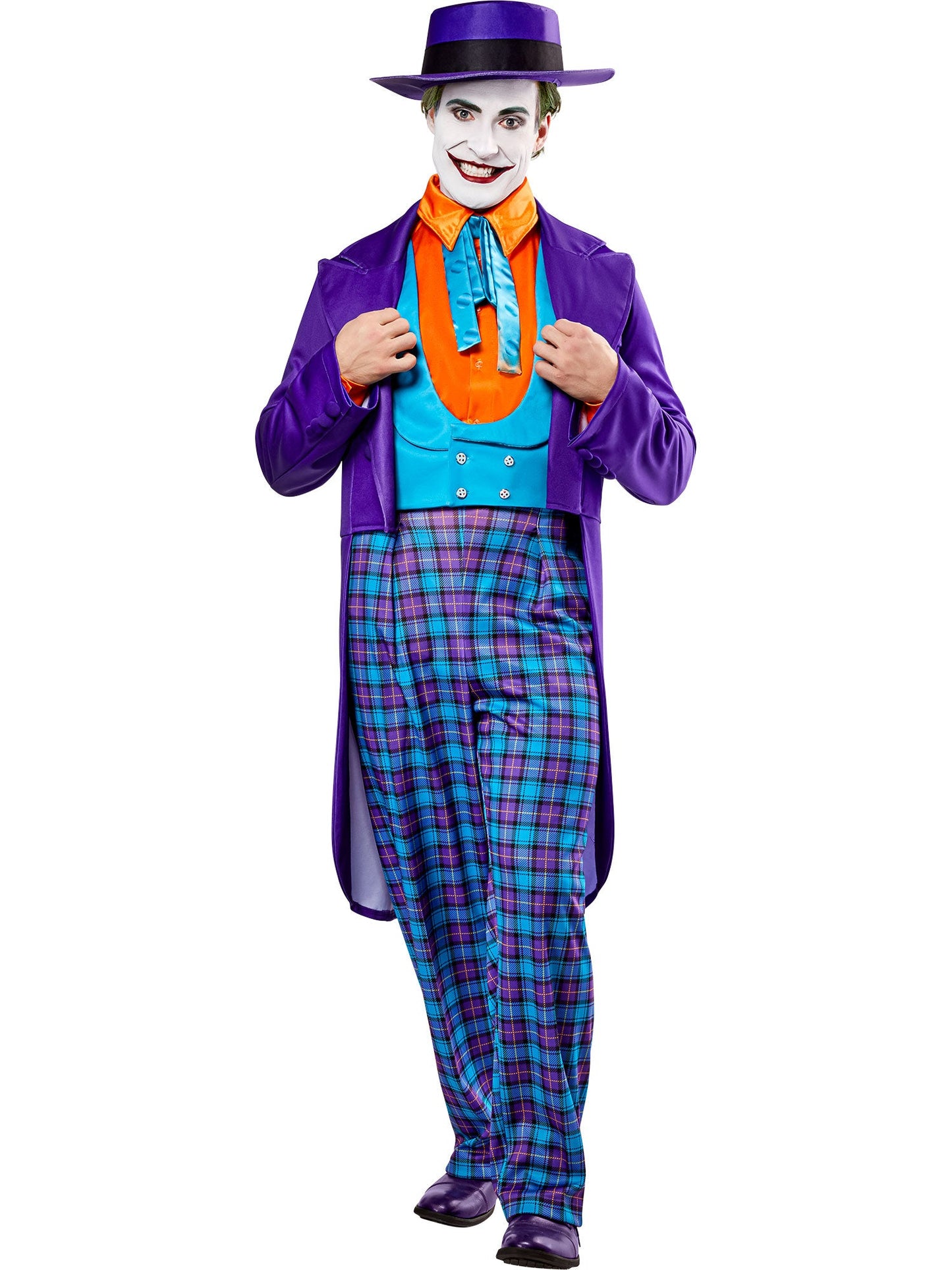 Free Shipping For Men's Batman 1989 The Joker Costume