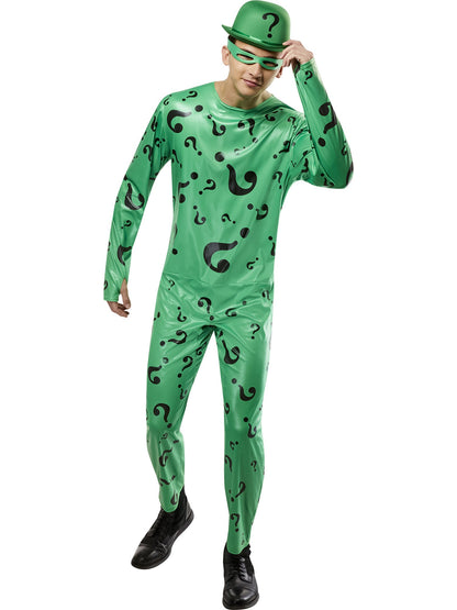 Free Shipping For Men's Batman Forever Riddler Costume