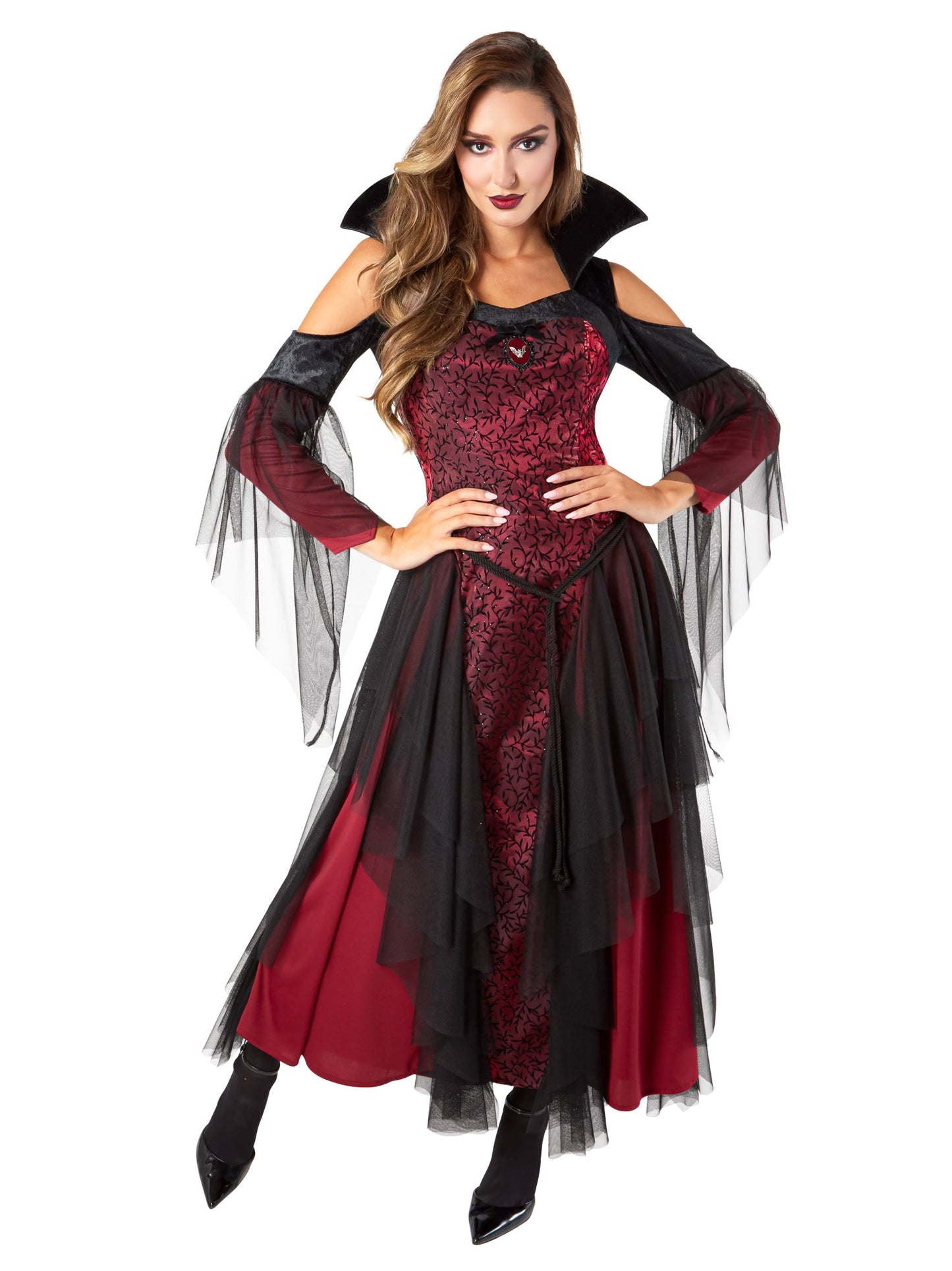 Free Shipping For Women's Red Vintage Vampiress Costume