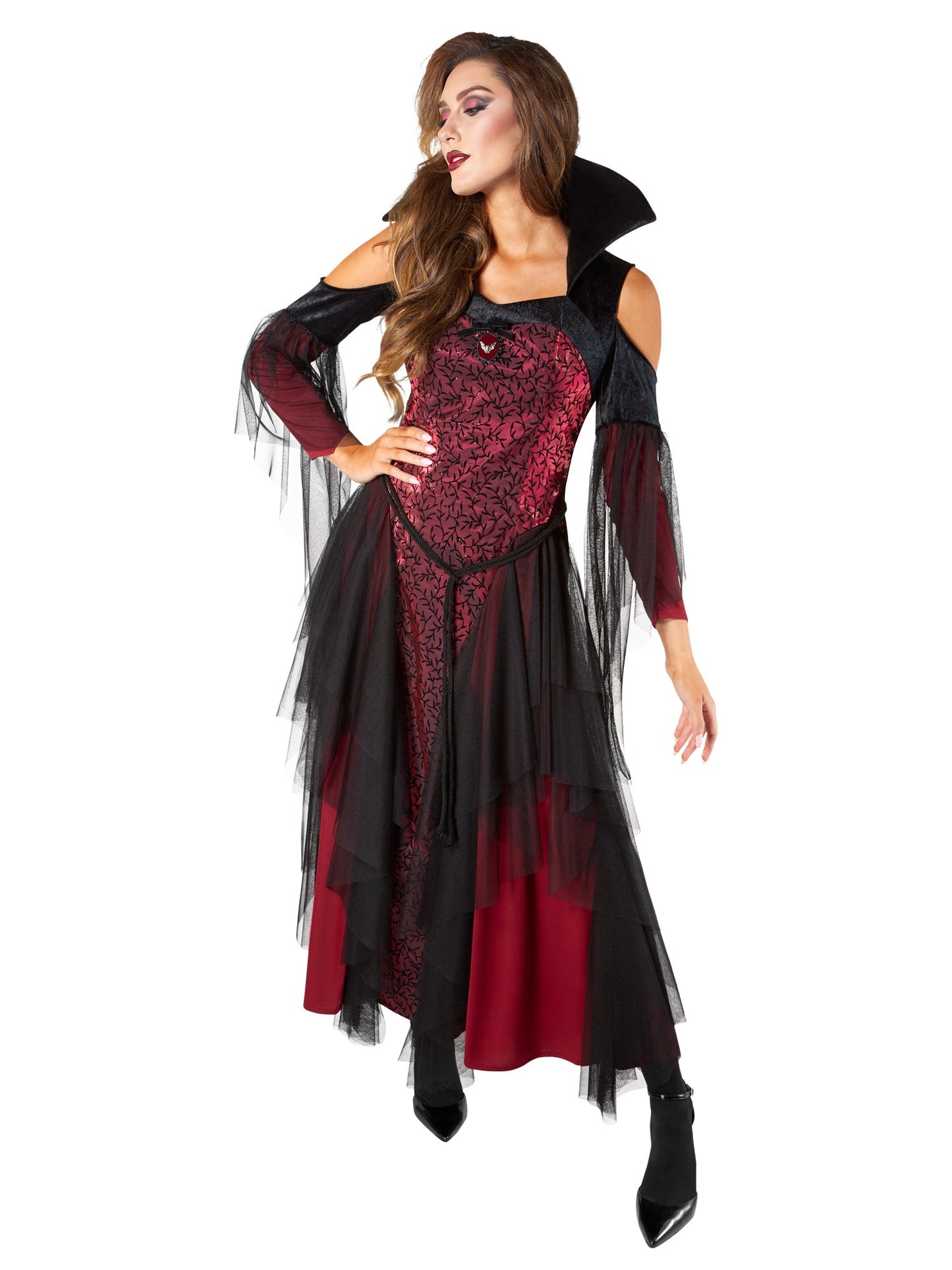 Free Shipping For Women's Red Vintage Vampiress Costume