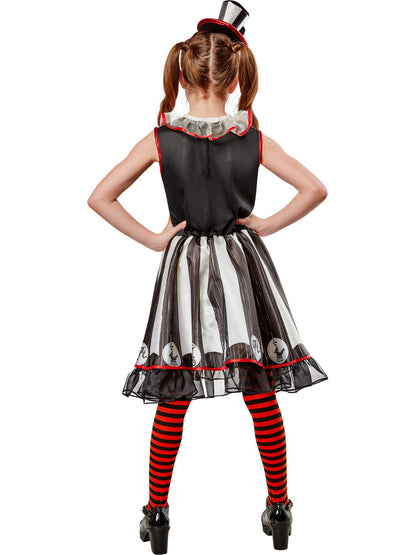 Free Shipping For Girls' Vintage Silly Stripe Circus Clown Costume