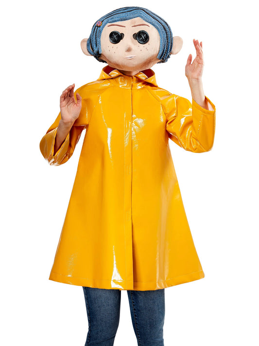 Free Shipping For Women's Coraline Doll Overhead Latex Mask