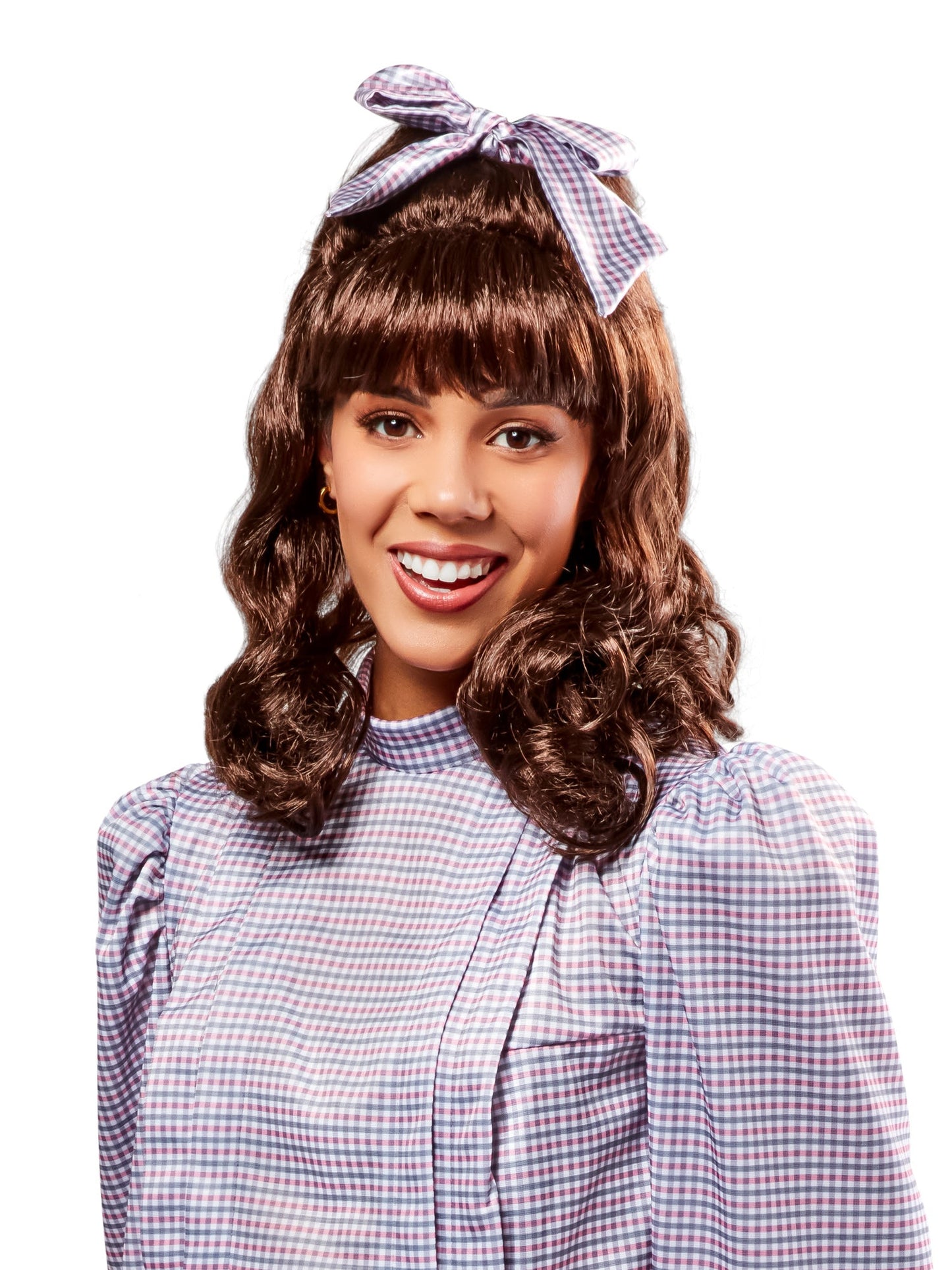 Free Shipping For Women's American Girl Samantha Parkington Brown Wig with Bangs