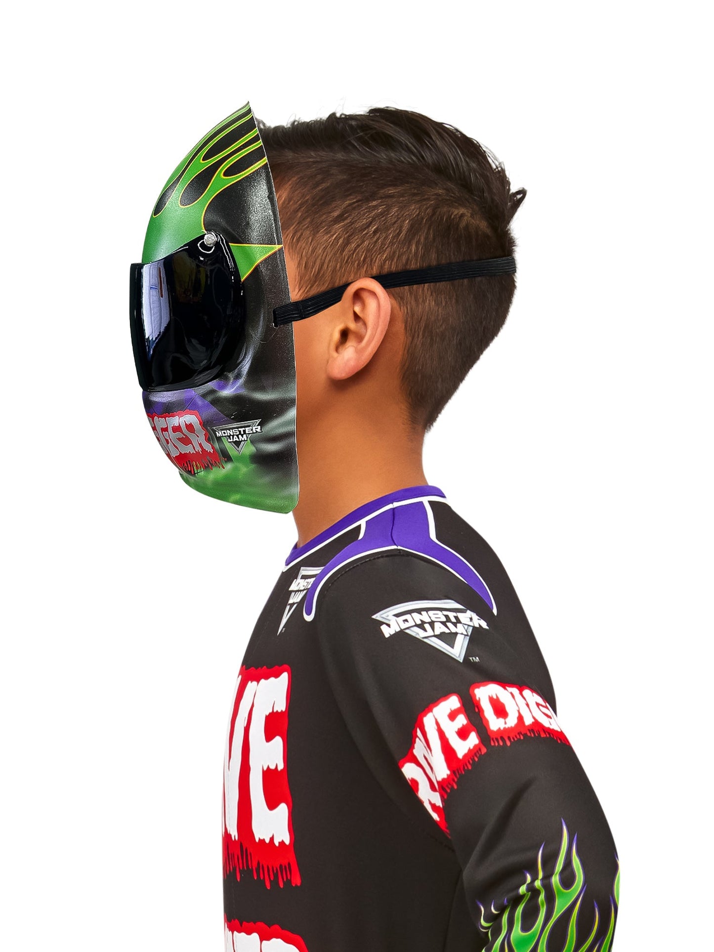 Free Shipping For Kids' Monster Jam Grave Digger Half Mask