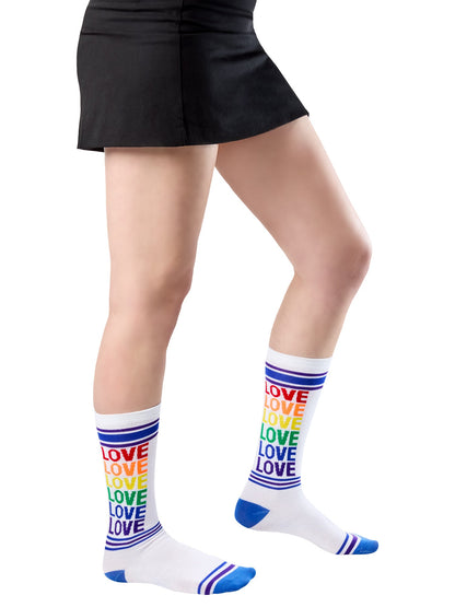 Free Shipping For Adult Rainbow Pride Love Socks