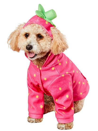 Free Shipping For Sweet Strawberry Hoodie Pet Costume