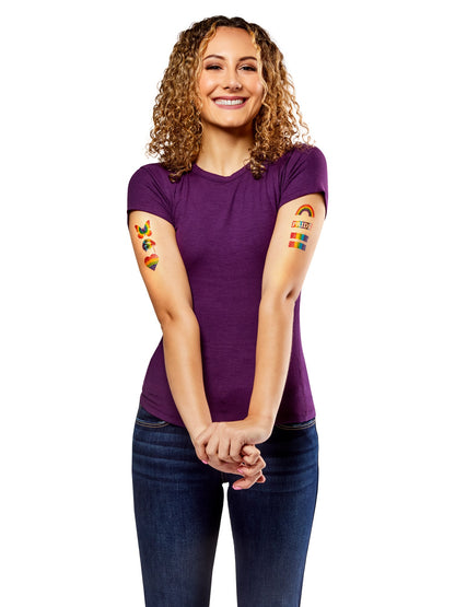 Free Shipping For Adult Rainbow Pride Temporary Tattoos - 48 Piece