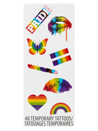 Free Shipping For Adult Rainbow Pride Temporary Tattoos - 48 Piece