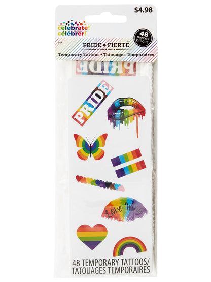 Free Shipping For Adult Rainbow Pride Temporary Tattoos - 48 Piece