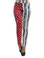 Red White & Blue Vintage Flag Print Jeggings Size Small/Medium