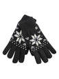 Thermal Insulated Womens Snowflake Knit Winter Gloves