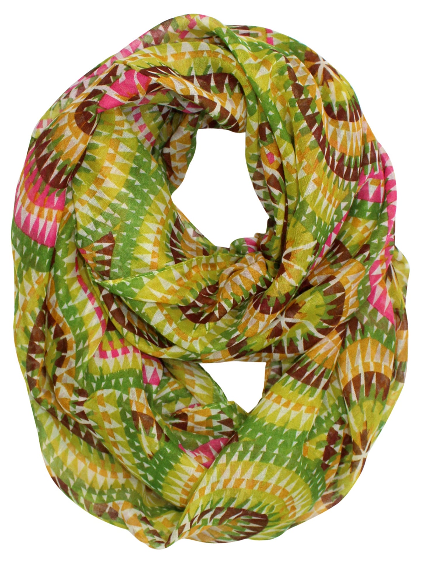 Vivid Kaleidoscope Print Infinity Scarf