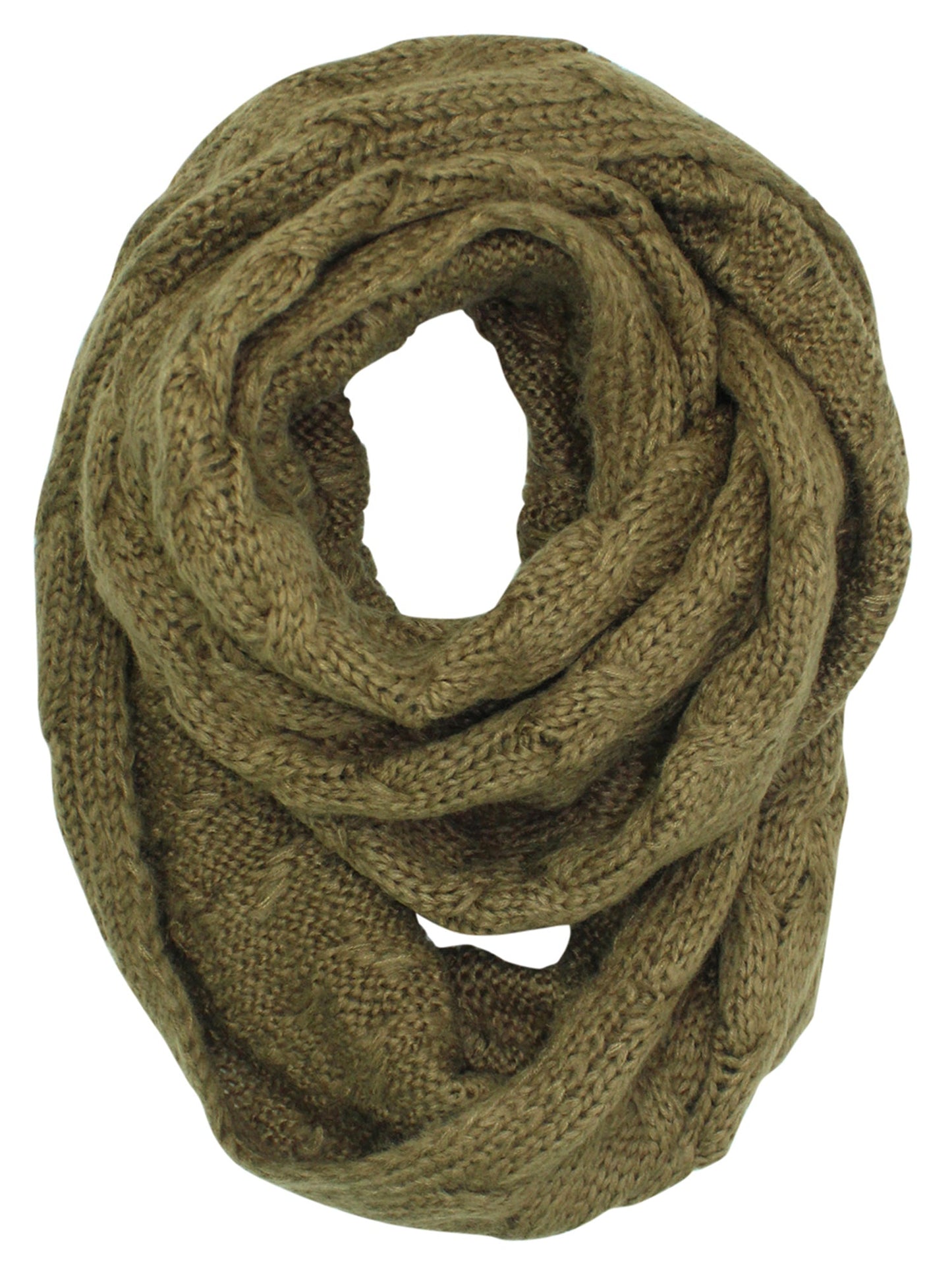 Oversize Chunky Cable Knit Unisex Infinity Scarf