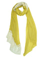 Lightweight Solid Gauze & Lace Scarf