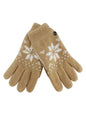 Thermal Insulated Womens Snowflake Knit Winter Gloves