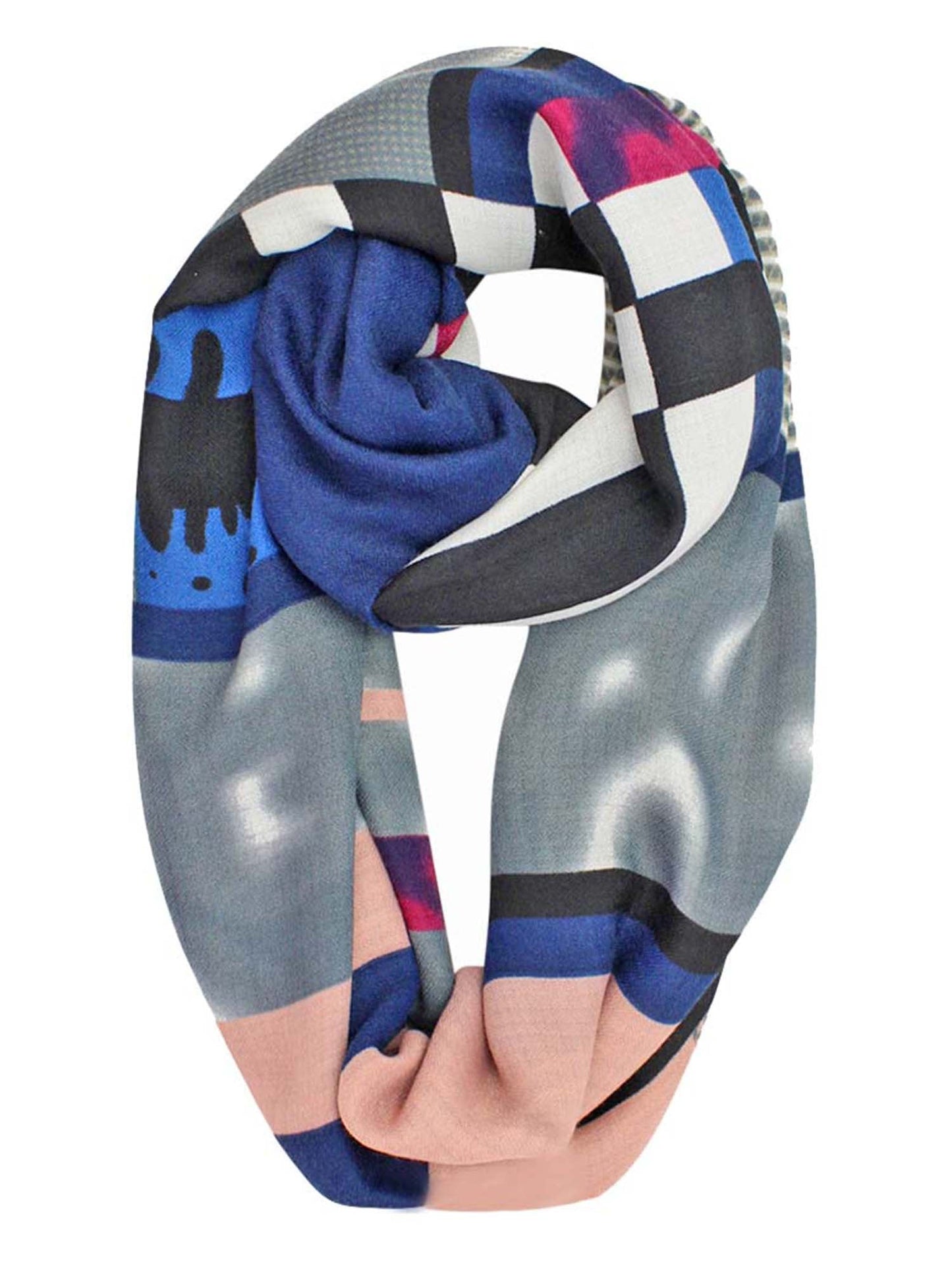 City Chic Mixed Print Infinity Loop Scarf