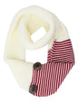 Stripe & Solid Knit Infinity Collar Scarf