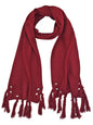 Unisex Winter Scarf With Grommets & Tassels