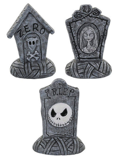 Free Shipping For The Nightmare Before Christmas Mini Tombstone Graveyard Prop Set