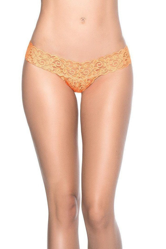 Free Shipping For Sexy Lace Boyshort | Orange