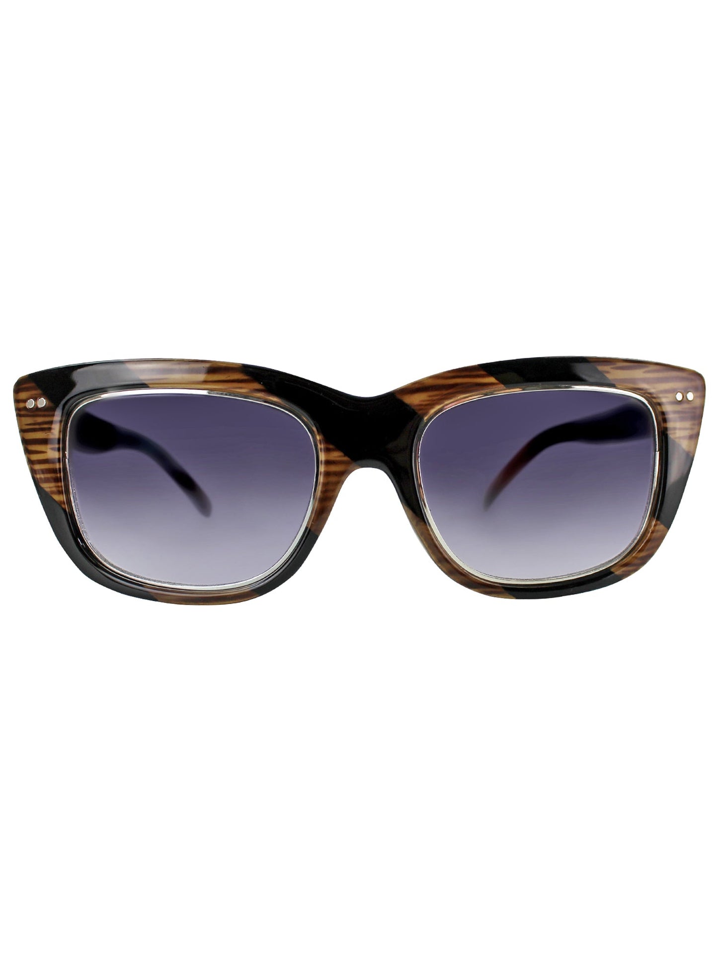 Brown Cat-Eye Jackie-O Womens Sunglasses With Hard Case