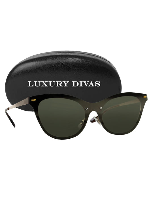 Rimless Retro Style Womens Fashion Sunglasses With Hard Case