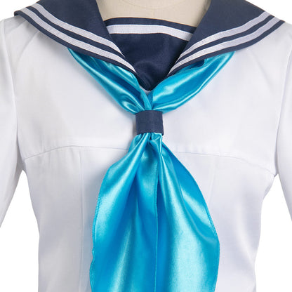 Free Shipping For_y Deer Friend Nokotan Anime Noko Shikanoko Women Blue Uniform Dress Cosplay Costume